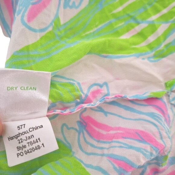 Lilly Pulitzer Houston Ring The Bellboy Blouse Top Size XS Multicolor Floral - Picture 6 of 6